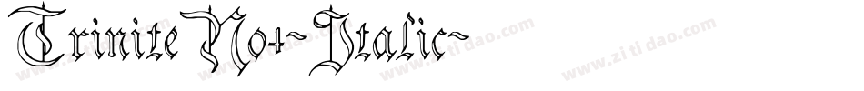 TriniteNo4-Italic字体转换