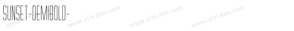 Sunset-DemiBold字体转换