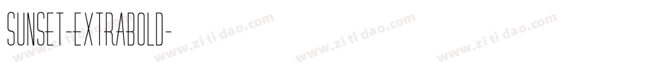 Sunset-ExtraBold字体转换