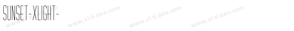 Sunset-Xlight字体转换