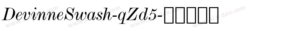 DevinneSwash-qZd5字体转换