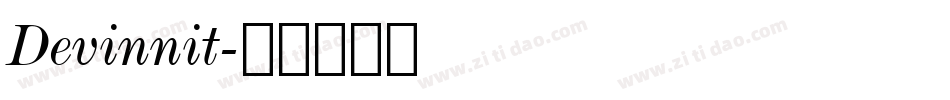 Devinnit字体转换
