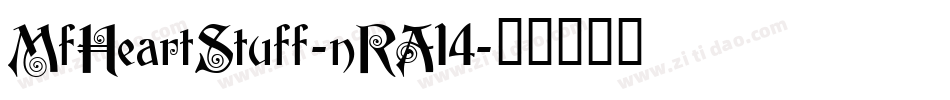 MfHeartStuff-nRA14字体转换