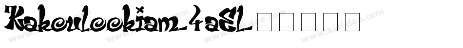 Kakoulookiam-4aEl字体转换