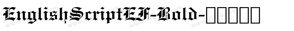 EnglishScriptEF-Bold字体转换