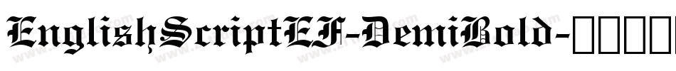 EnglishScriptEF-DemiBold字体转换