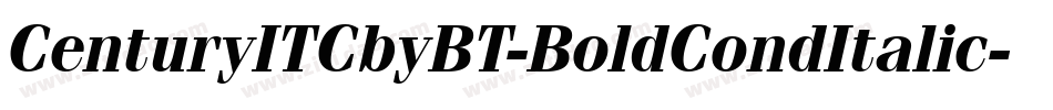 CenturyITCbyBT-BoldCondItalic字体转换
