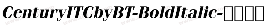 CenturyITCbyBT-BoldItalic字体转换
