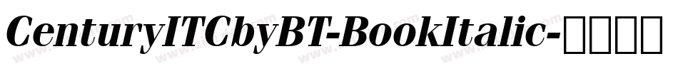 CenturyITCbyBT-BookItalic字体转换
