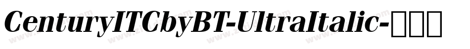 CenturyITCbyBT-UltraItalic字体转换