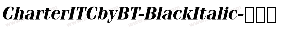 CharterITCbyBT-BlackItalic字体转换