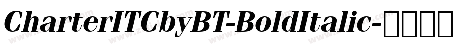 CharterITCbyBT-BoldItalic字体转换