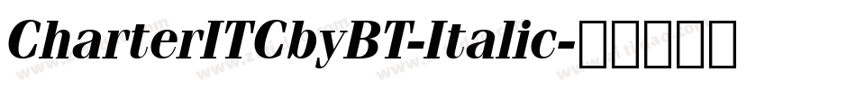 CharterITCbyBT-Italic字体转换