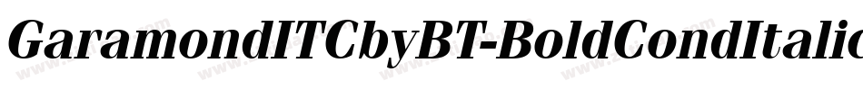 GaramondITCbyBT-BoldCondItalic字体转换