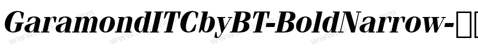 GaramondITCbyBT-BoldNarrow字体转换