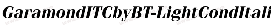 GaramondITCbyBT-LightCondItalic字体转换