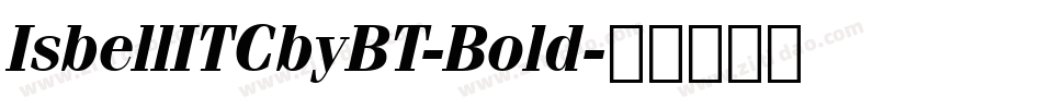 IsbellITCbyBT-Bold字体转换
