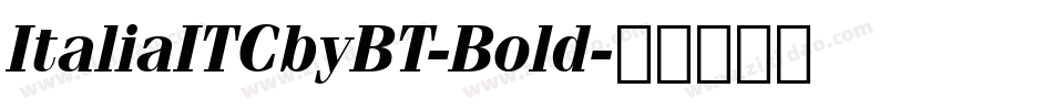 ItaliaITCbyBT-Bold字体转换