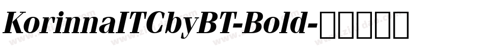 KorinnaITCbyBT-Bold字体转换