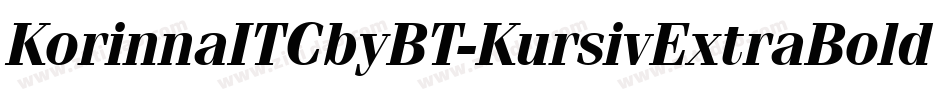 KorinnaITCbyBT-KursivExtraBold字体转换