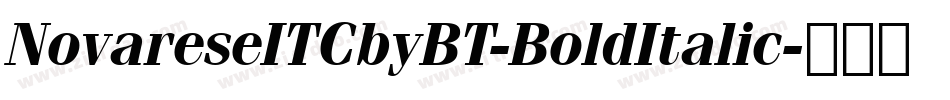 NovareseITCbyBT-BoldItalic字体转换