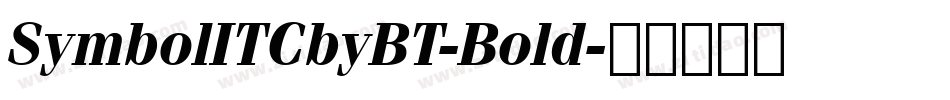 SymbolITCbyBT-Bold字体转换
