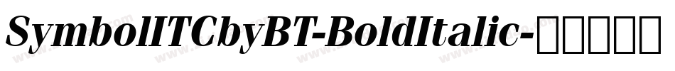 SymbolITCbyBT-BoldItalic字体转换