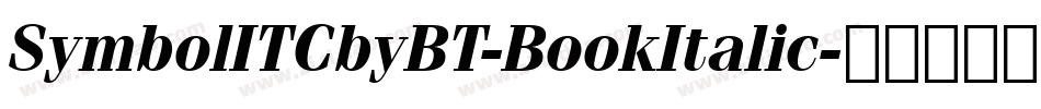 SymbolITCbyBT-BookItalic字体转换