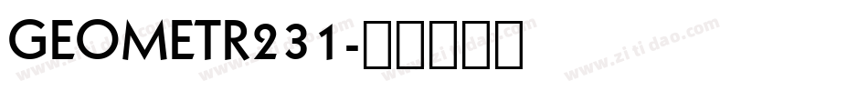 GEOMETR231字体转换