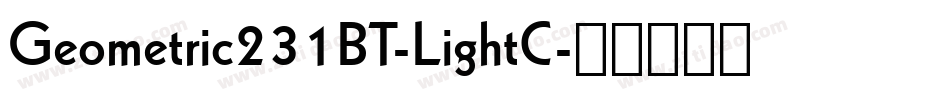 Geometric231BT-LightC字体转换