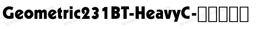 Geometric231BT-HeavyC字体转换