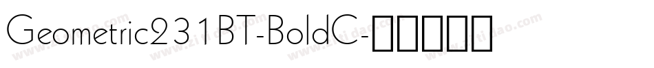 Geometric231BT-BoldC字体转换