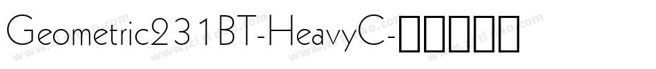 Geometric231BT-HeavyC字体转换