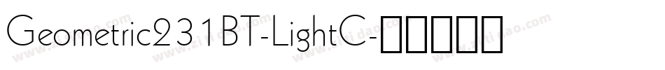 Geometric231BT-LightC字体转换