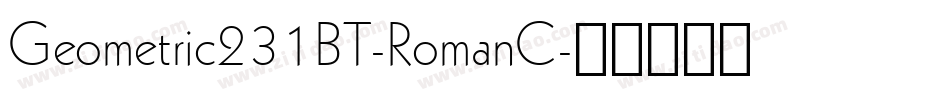 Geometric231BT-RomanC字体转换
