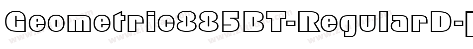 Geometric885BT-RegularD字体转换