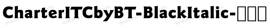 CharterITCbyBT-BlackItalic字体转换