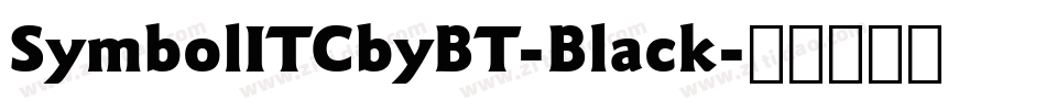 SymbolITCbyBT-Black字体转换