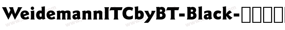 WeidemannITCbyBT-Black字体转换