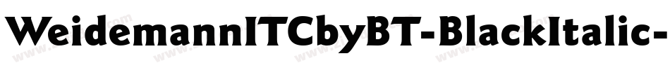 WeidemannITCbyBT-BlackItalic字体转换