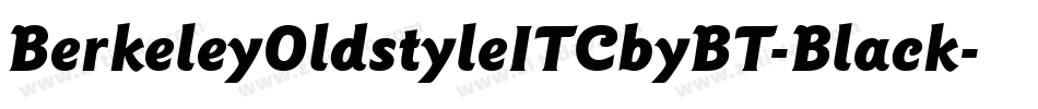 BerkeleyOldstyleITCbyBT-Black字体转换