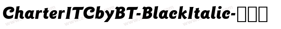 CharterITCbyBT-BlackItalic字体转换