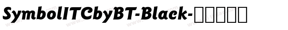 SymbolITCbyBT-Black字体转换