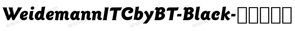 WeidemannITCbyBT-Black字体转换