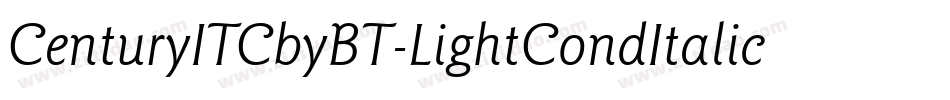CenturyITCbyBT-LightCondItalic字体转换
