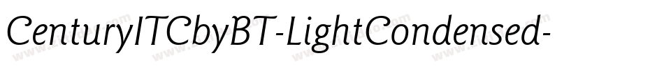 CenturyITCbyBT-LightCondensed字体转换