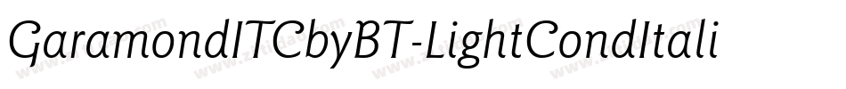 GaramondITCbyBT-LightCondItalic字体转换