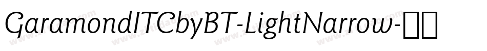 GaramondITCbyBT-LightNarrow字体转换