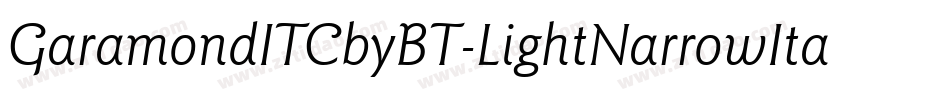 GaramondITCbyBT-LightNarrowItal字体转换