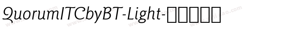 QuorumITCbyBT-Light字体转换